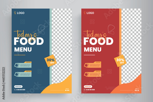Food Flyer Template design, restaurant food flyer, fast food template vector illustration.	