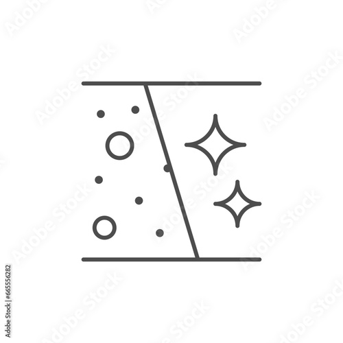 Skin cleaning line outline icon