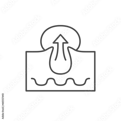 Acne cleaning line outline icon