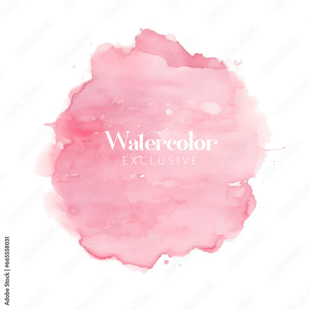 Pink watercolor brush paint background