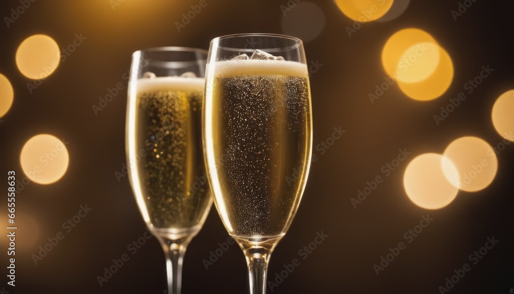 New Year's and Christmas celebration background with fireworks, champagne glasses New Year's and Christmas celebration background with fireworks, champagne glasses