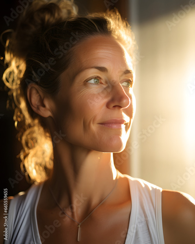 Portrait of a smiling yoga teacher