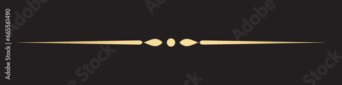 vintage lines decorative elements Golden flower border collection