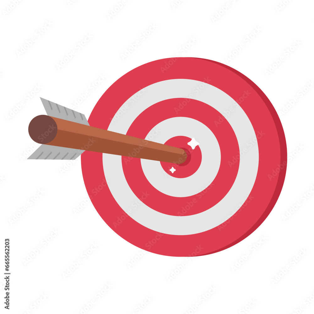 Bullseye target icon symbol. Arrow dart targeting market logo sign. Vector illustration image. Isolated on white background Bullseye target icon symbol. Arrow dart targeting market logo sign. Vector illustration image. Isolated on white background