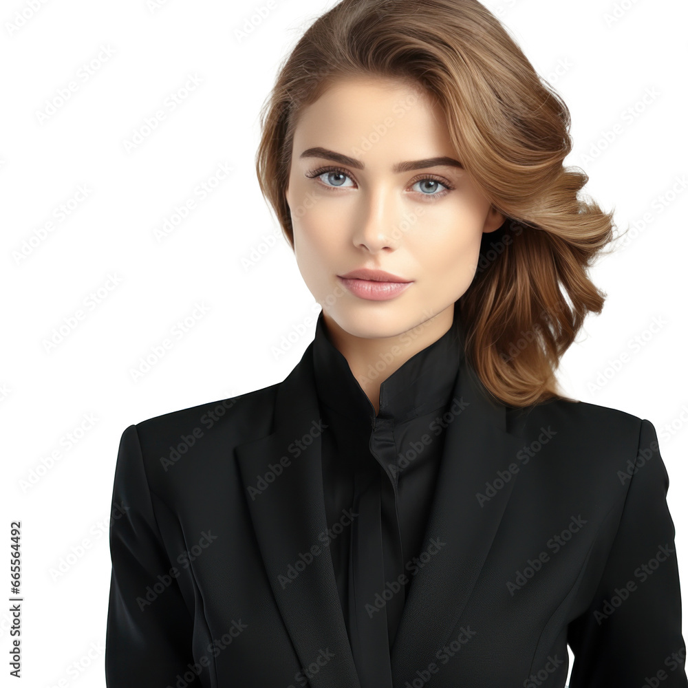 buautiful business woman in black wear isolated buautiful business woman in black wear isolated