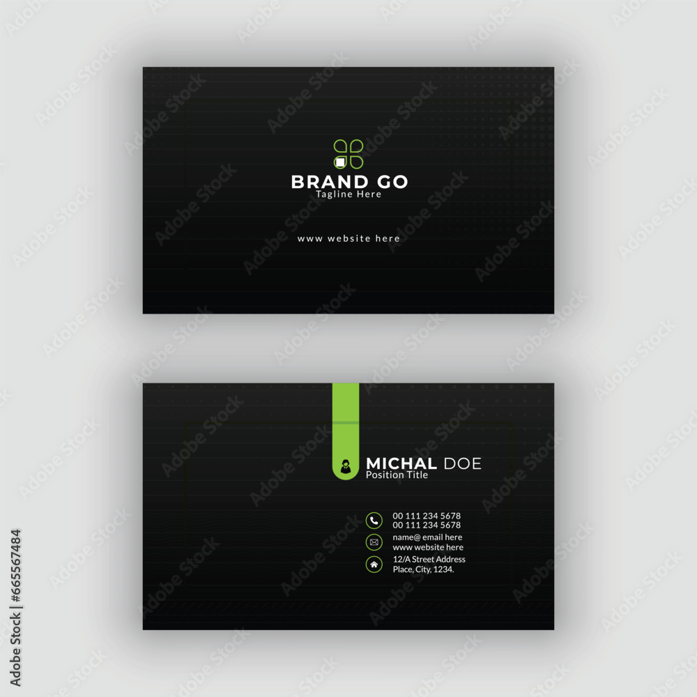 Elegant Minimal Business Card Design Template Elegant Minimal Business Card Design Template