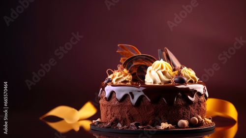 Decadent Chocolate Cake Delight, generative ai