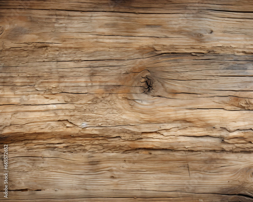 Light brown wooden surface with darker grain patterns and a knot towards the center appearing weathered and aged.