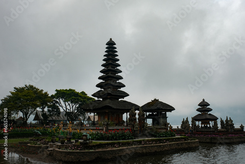 Bali's Most Famous Sight, the Ulan Batur Temple, in Tranquil Beauty