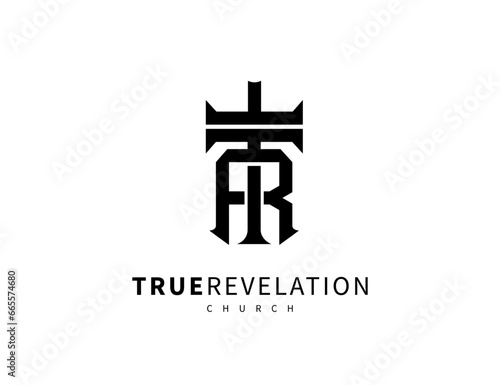 Church Logo TR monogram logo, TR logo modern