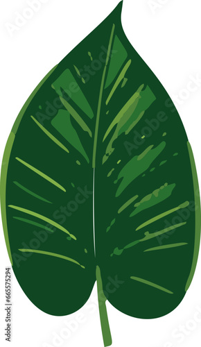 Minimalistic tropical leaves in vector format, epitomizing simplicity and contemporary design.
