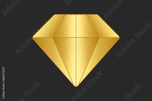 Sparkly gold diamond icon