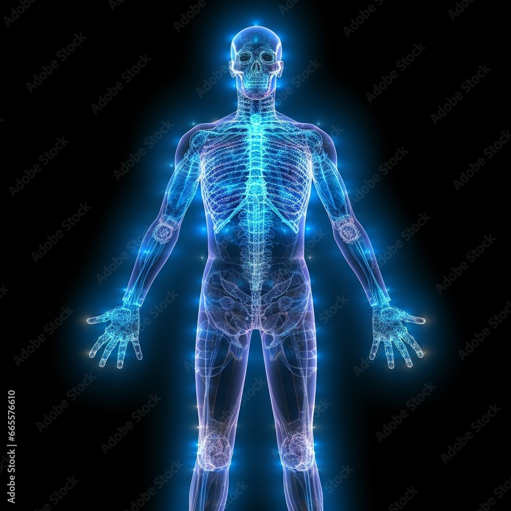 an x-ray photograph of the human body an x-ray photograph of the human body