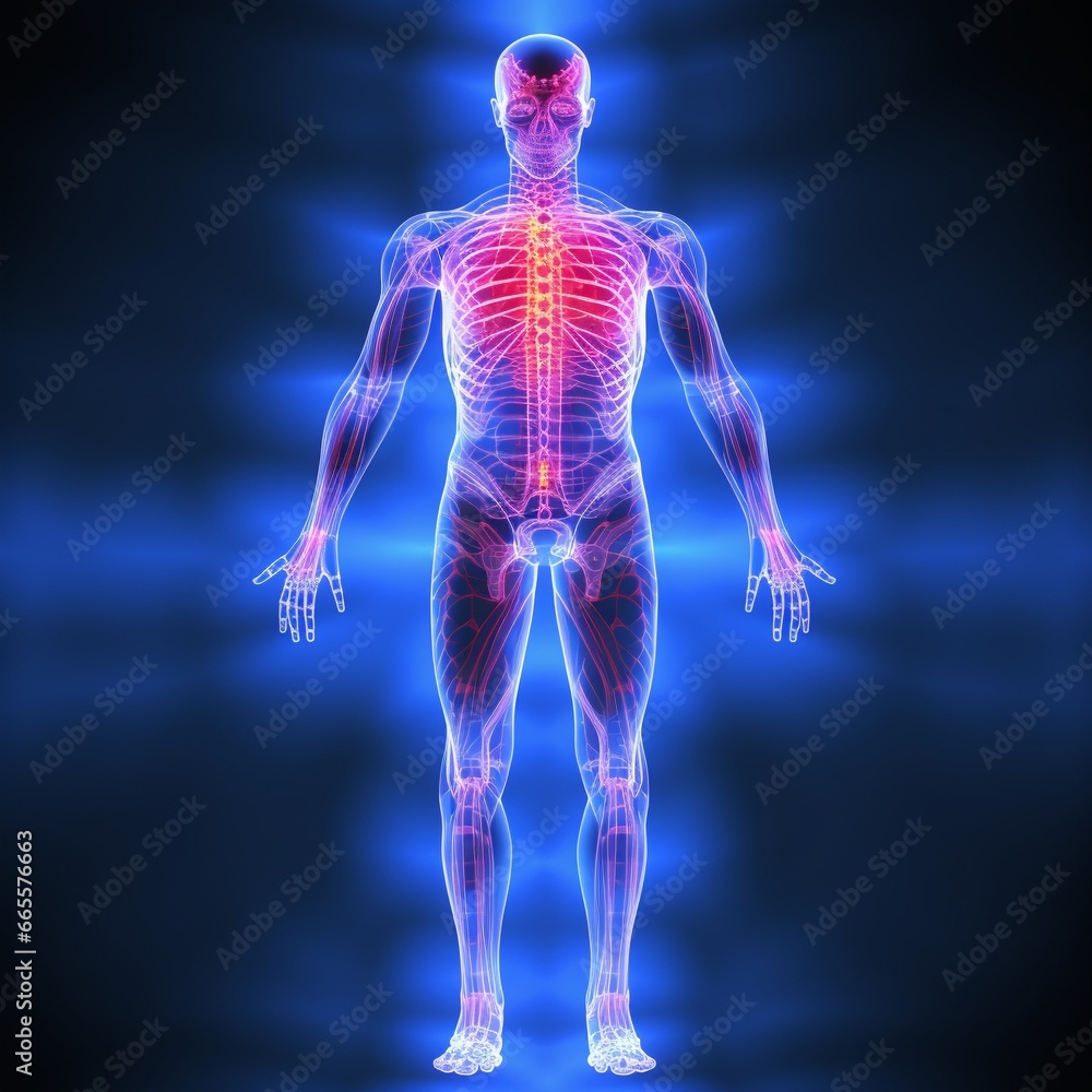 an x-ray photograph of the human body an x-ray photograph of the human body