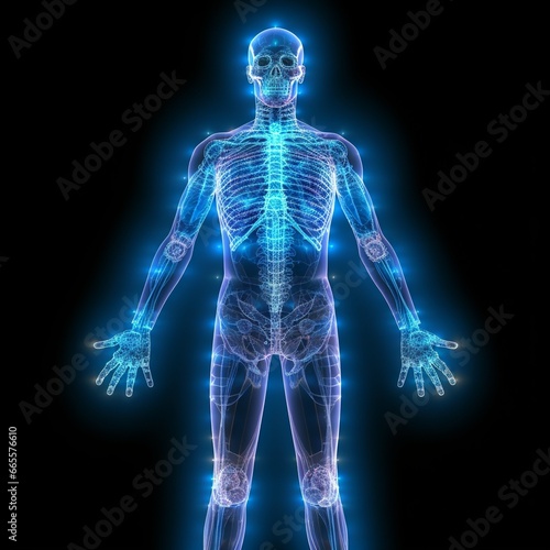 an x-ray photograph of the human body