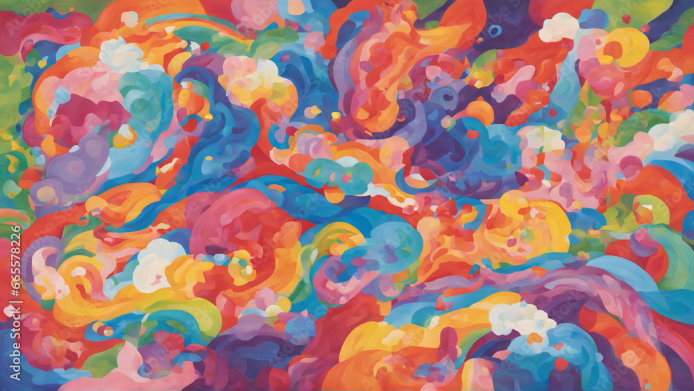 abstract colorful background with bubbles