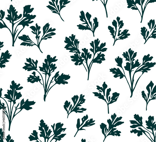 parsley hand drawn pattern texture vecto