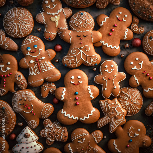 Gingerbread cookies background