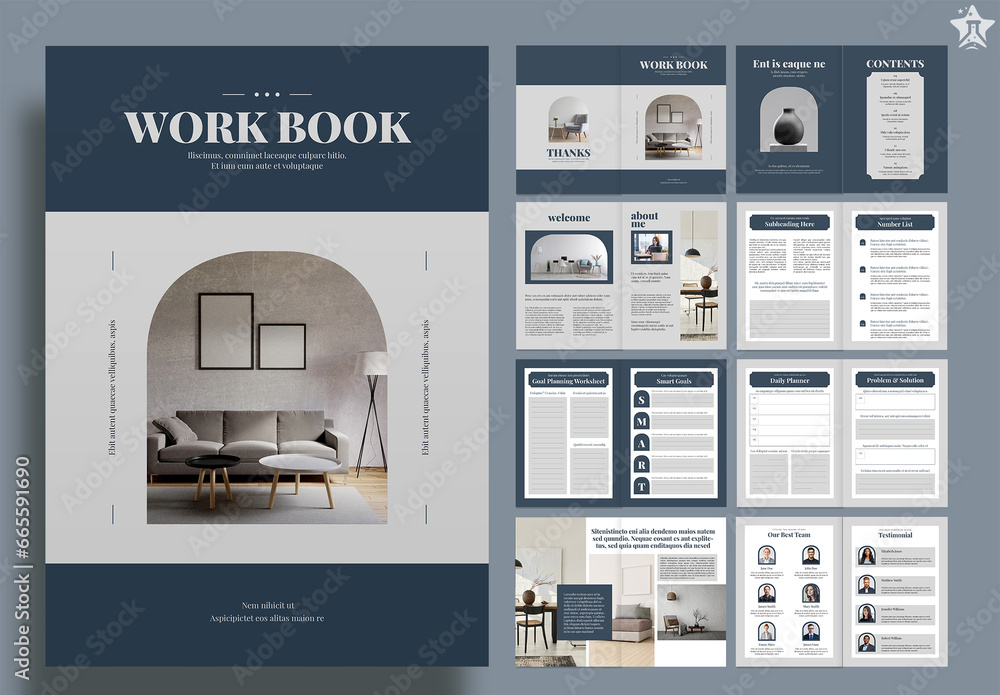 Work Book Stock Template | Adobe Stock