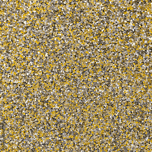 Paper of fabric sequin design closeup in gold and silver