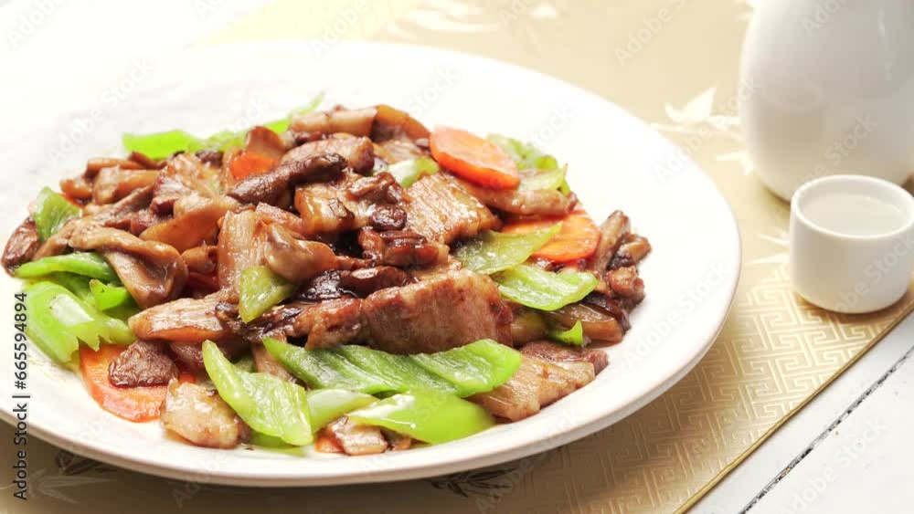 Special Chinese Mushroom Stir-fried Pork Cooking Process Special Chinese Mushroom Stir-fried Pork Cooking Process