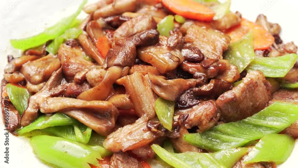 Special Chinese Mushroom Stir-fried Pork Cooking Process Special Chinese Mushroom Stir-fried Pork Cooking Process