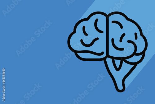 brain graph on blue background