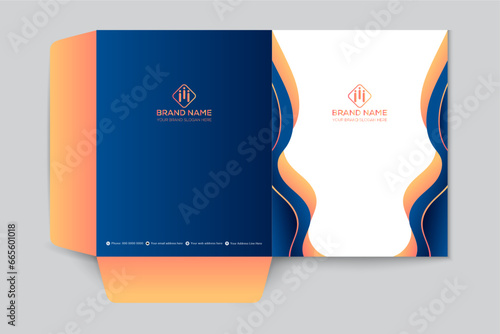 Gradient luxury law firm presentation folder design