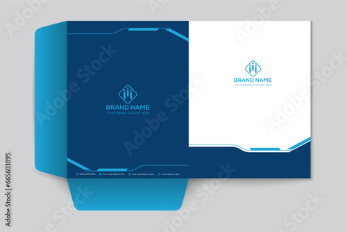 Real estate property presentation folder template design