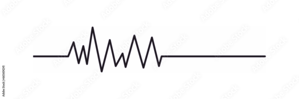 Heartbeat icon. Heart pulse on transparent background. Heart rhythm sign. Vector illustration.