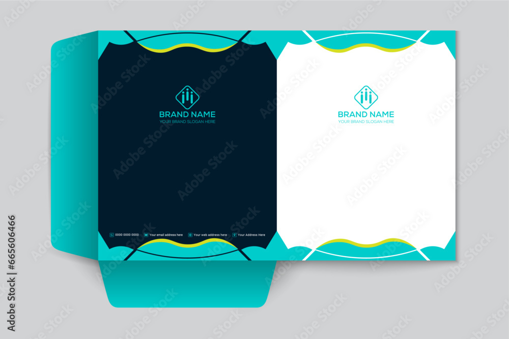 Modern presentation folder design professional style