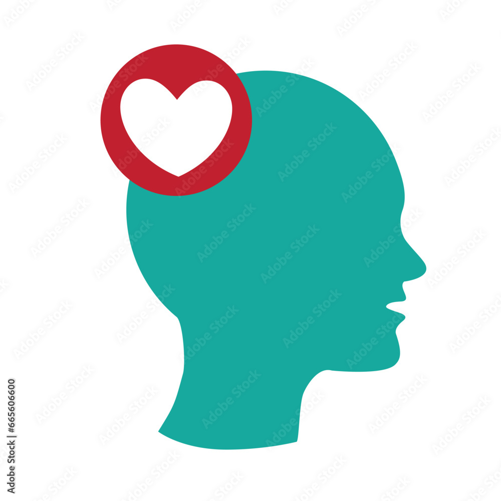 Love Heart Think vector icon. Style is flat graphic symbol, soft blue color, white background. Love Heart Think vector icon. Style is flat graphic symbol, soft blue color, white background.