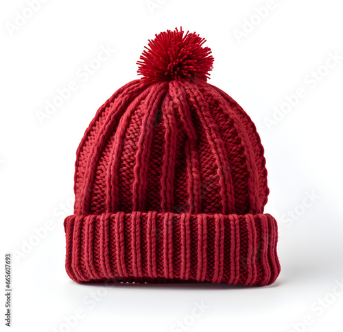 Cozy Knit, Vibrant Red Beanie Hat for Chilly Winter Days