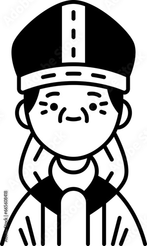 Obraz na plátne papacy  icon