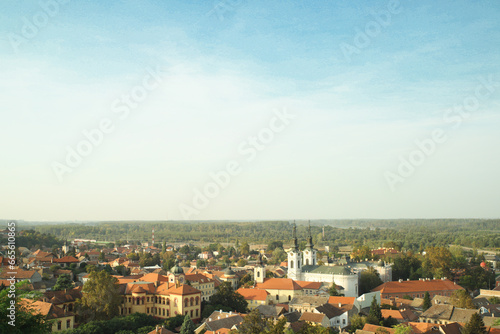 panorama of town Sremski Karlovci in Serbia 