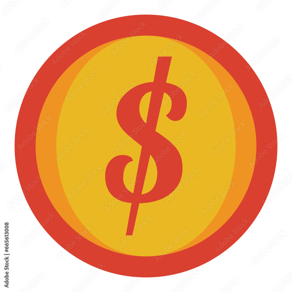 dollar coin icon, vector isolated on white background. simple and modern flat style design. dollar coin icon, vector isolated on white background. simple and modern flat style design.