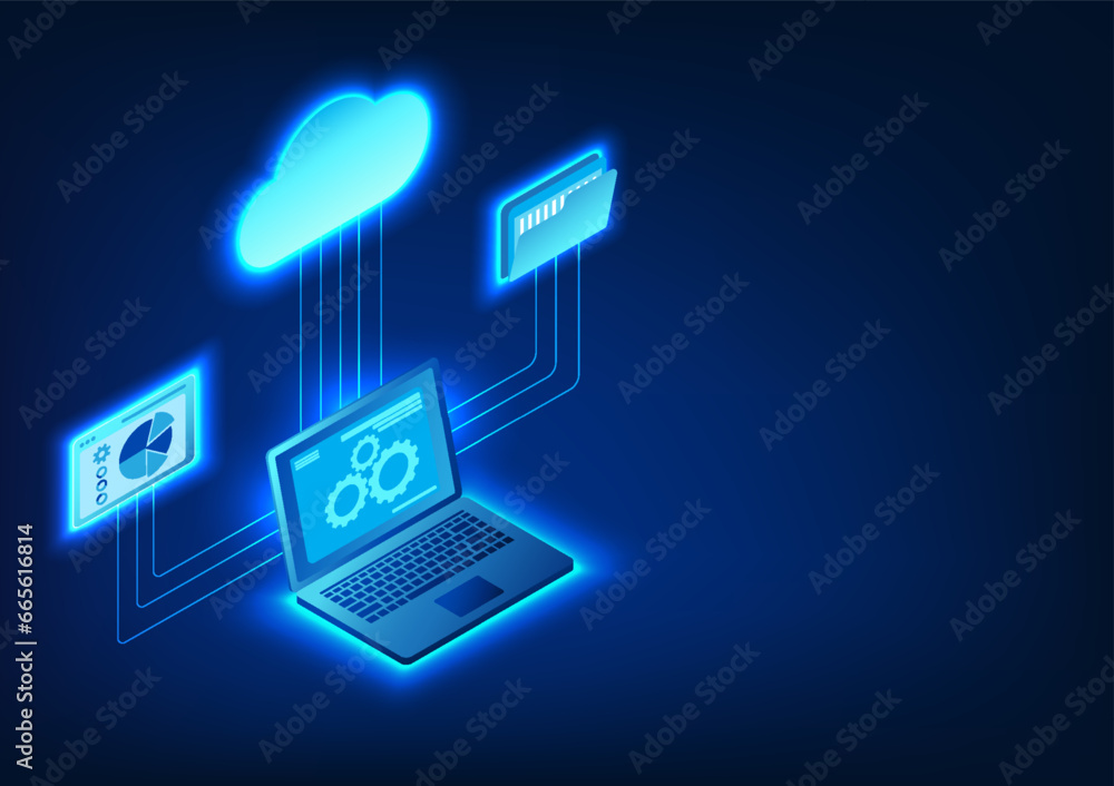 cloud technology Computers that transfer data and retrieve data in the cloud system It means transferring data storage files through the cloud system. It is a system for storing secure information.