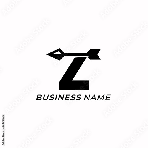 design logo creative letter Z and archer