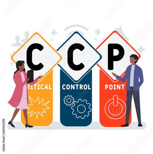 CCP - Critical Control Point acronym. business concept background. vector illustration concept with keywords and icons. lettering illustration with icons for web banner, flyer, landing pag