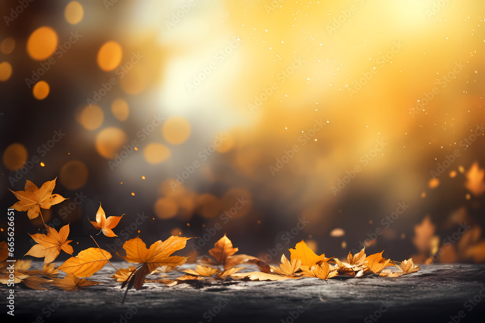autumn bokeh light background - obrazy, fototapety, plakaty 