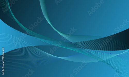blue lines wave curves on soft gradient abstract background