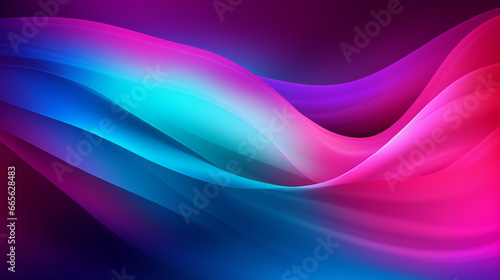 Abstract dynamic wave background. Colorful twisted shapes in motion. Digital art for poster, flyer, banner background or design element. Soft textures on neon background