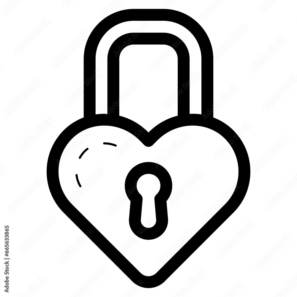 heart lock icon