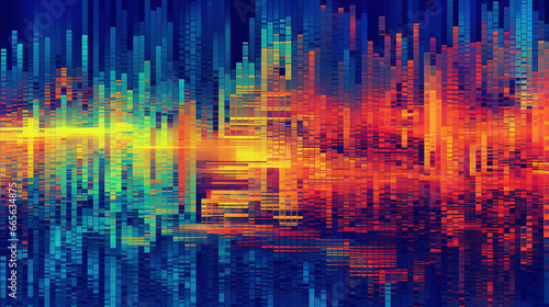 background crazy glitch pattern rainbow