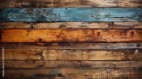 A vibrant patchwork of earthy hues adorn a rustic wooden plank, exuding a sense of natural beauty and rugged charm