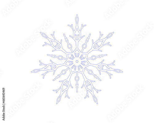 Snowflake template for coloring and cutting.