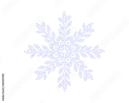 Snowflake template for coloring and cutting.