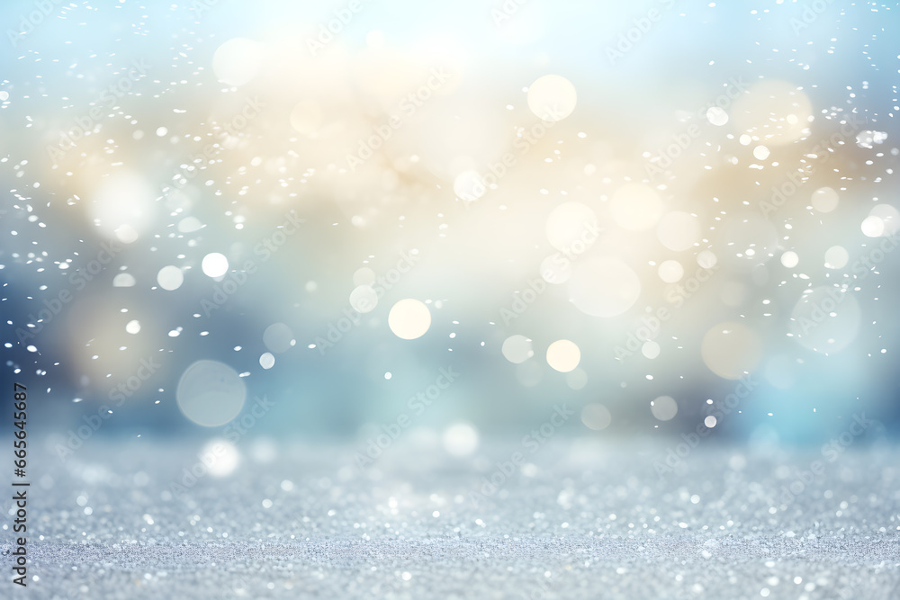 snow winter bokeh background