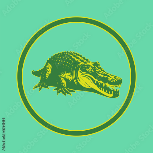 animal crocodile logo 3d rendering