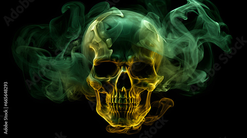 Colorful Smoky Skull